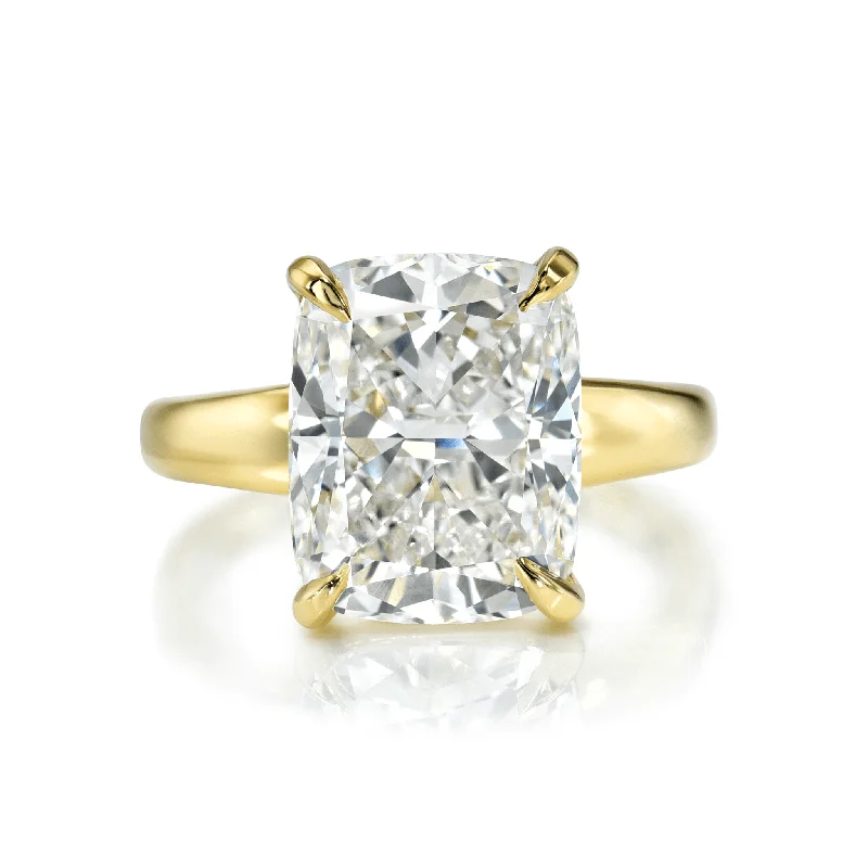 Premium Jewelry At Special Low Prices For A Limited Time 18K Cushion Diamond with Tapered Cloud Fit Band - Setting Only