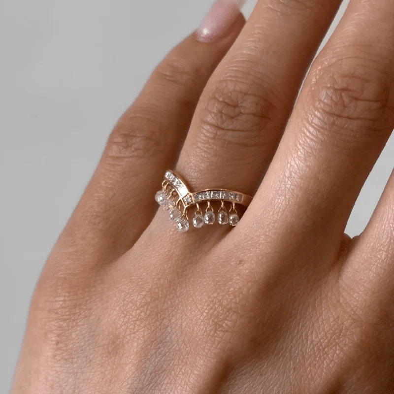 Grab Stylish Jewelry Before The Sale Ends 18K Diamond Shaker Ring | Ready to Ship