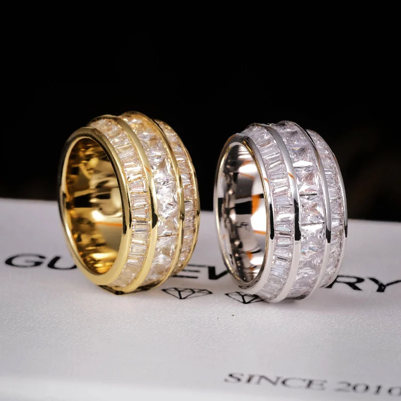 Limited-Time Offer On Elegant Jewelry Pieces 3 Layer Baguette Band Ring