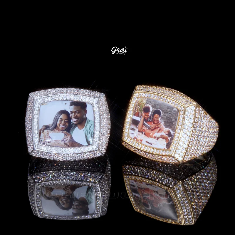 Don't Miss These Dazzling Jewelry Discounts 3D CUSTOM PICTURE ICED RING