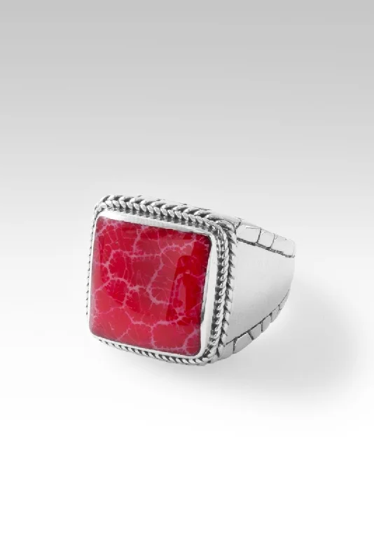 Believe Always Ring™ in Red Indonesian Coral