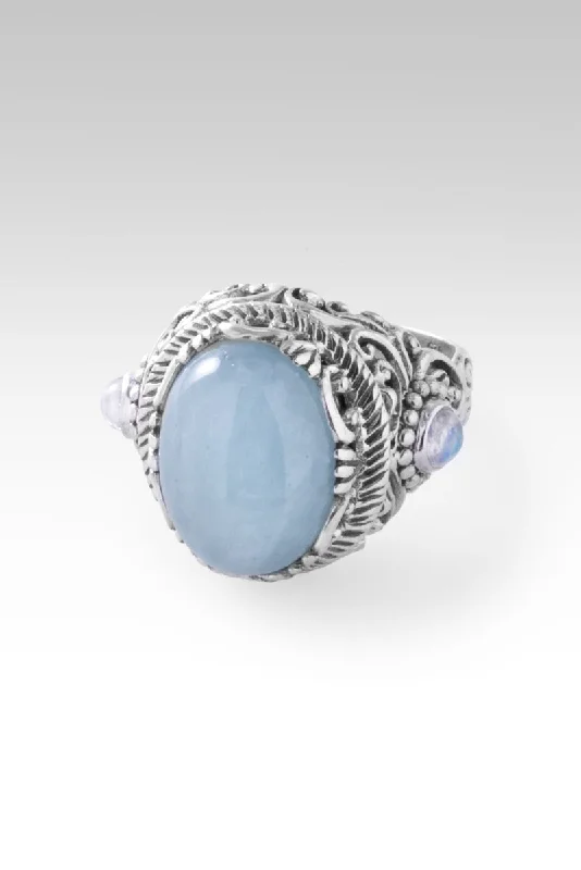 Believe and Live Ring™ in Aquamarine