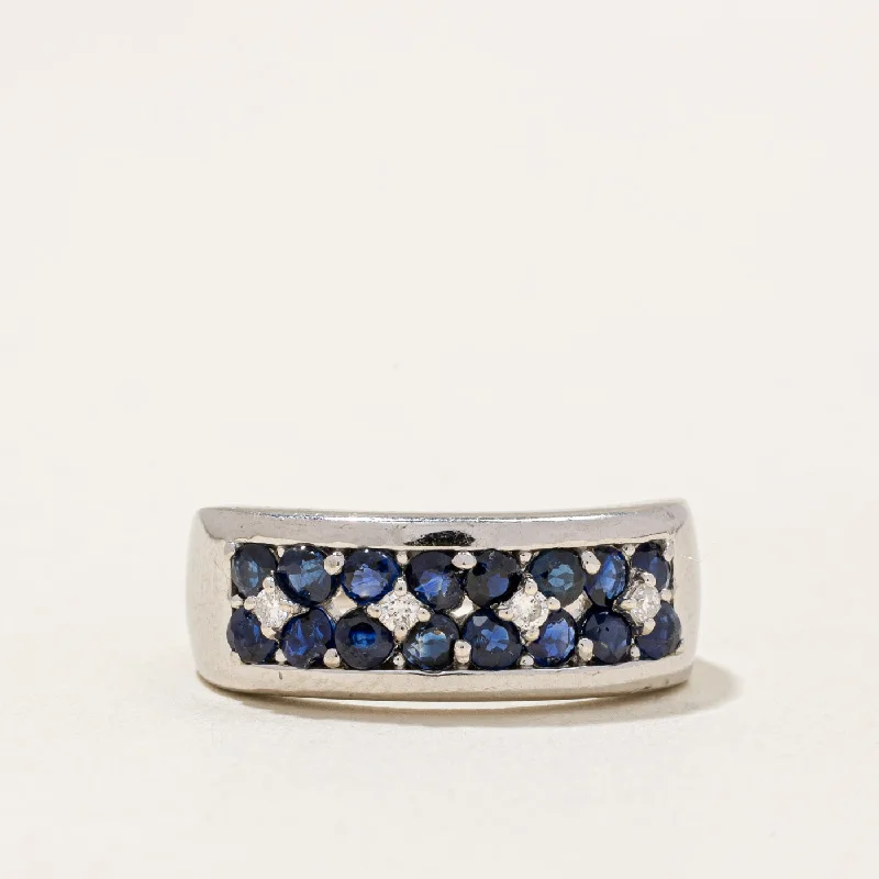 Flash Sale On Elegant Jewelry – Don't Miss Out Blue Sapphire & Diamond Ring | 1.08ctw, 0.05ctw | SZ 6.5 |