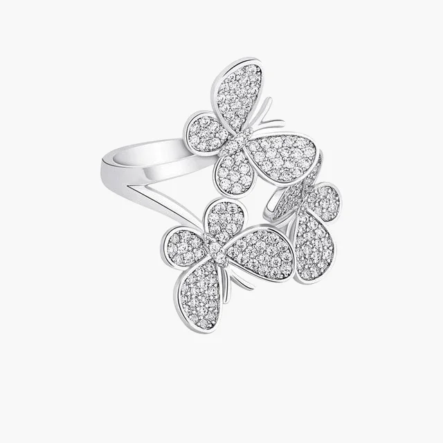 Affordable Elegance – Special Jewelry Sale Now Live BUTTERFLY RING - WHITE GOLD