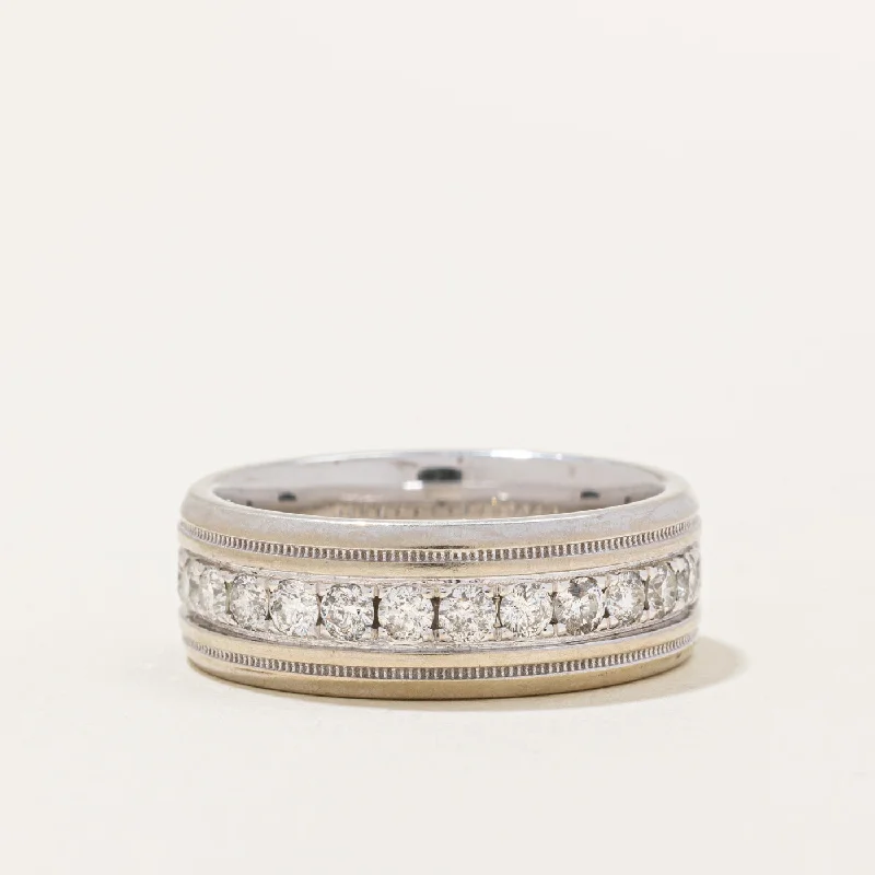 Semi Eternity Diamond Cigar Band | 1.00ctw | SZ 12.75 |