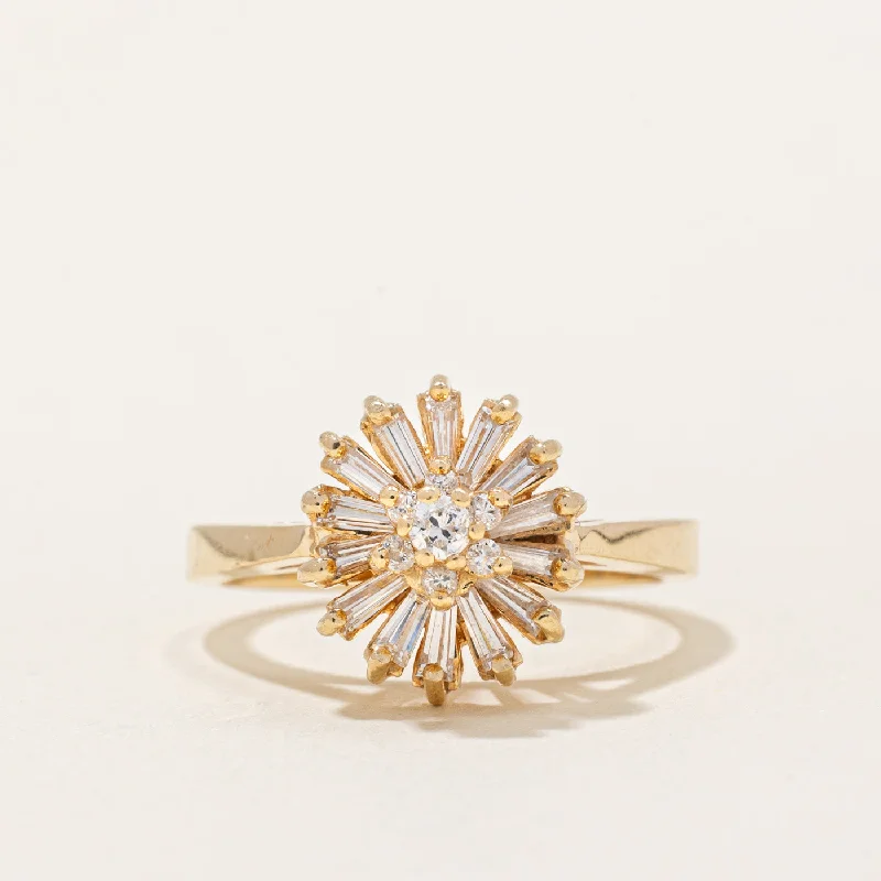 Diamond Halo Cocktail Ring | 0.44ctw | SZ 6.25 |