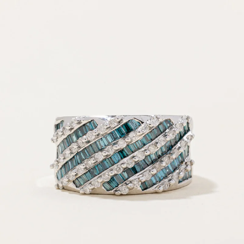 Stunning Jewelry At Even More Stunning Prices Fancy Gray Blue & White Diamond Ring | 0.88ctw, 0.24ctw | SZ 6 |