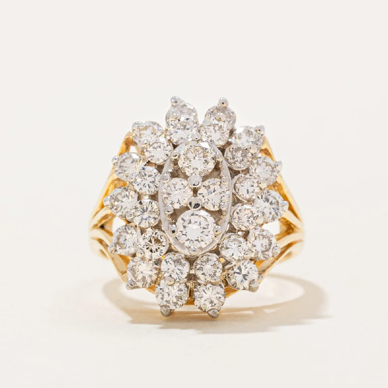 Fashion-Forward Jewelry At Exclusive Discounts Diamond Cluster Ring | 2.00ctw | SZ 5.75 |