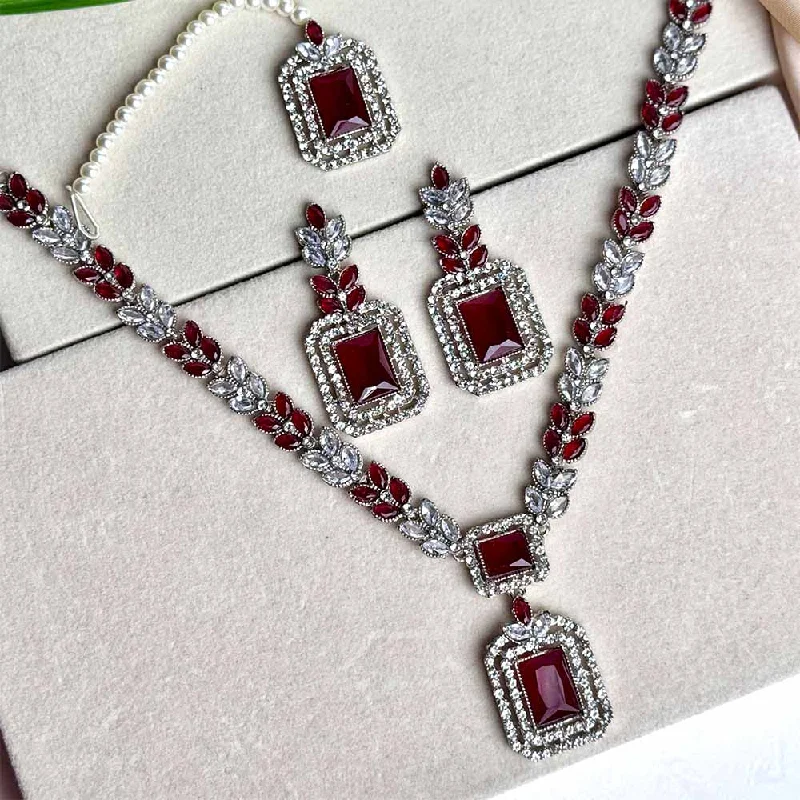 Exclusive Jewelry Offers – Shine For Less Kiara Set (Maroon)