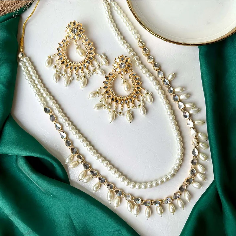 Mahnoor Set (Pearl White)