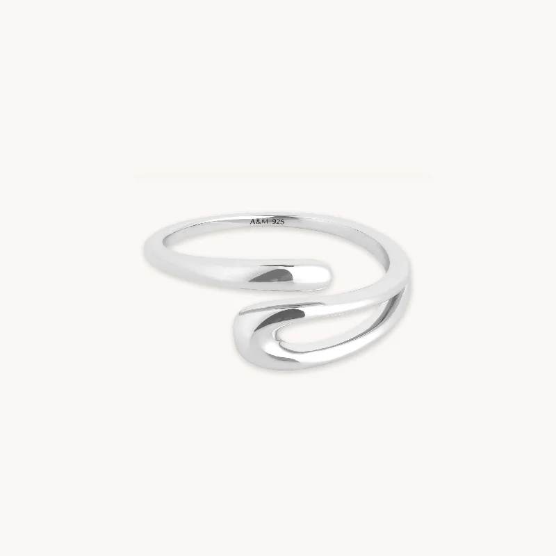 Limited-Stock Jewelry Sale – Once It's Gone, It's Gone Molten Wrap Ring in Silver