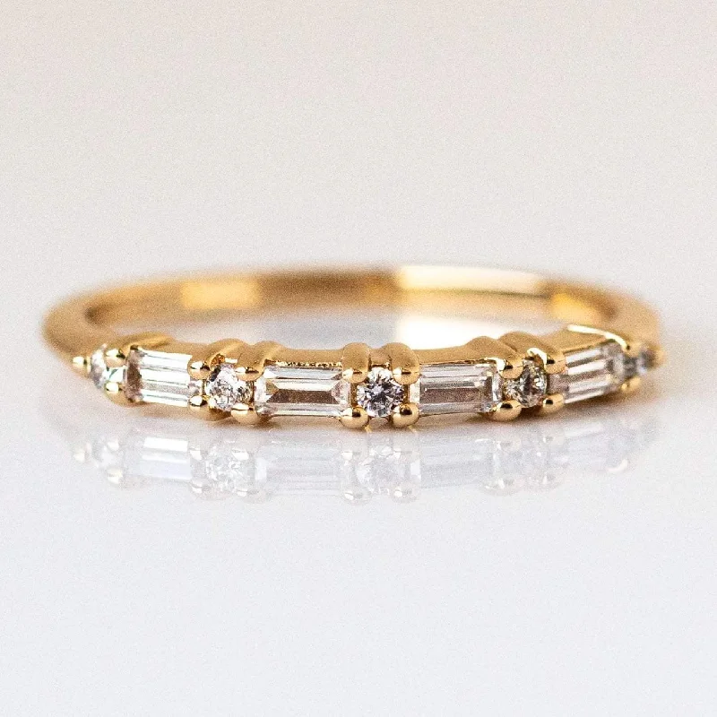 Affordable Glamour – Premium Jewelry At Special Prices Multi Gem Baguette CZ Stacking Ring