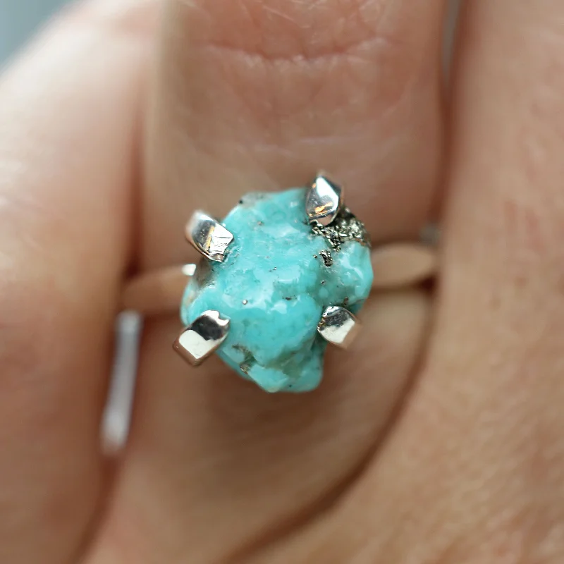 Unique Jewelry For Less – Shop The Sale Now Raw Turquoise Silver Ring