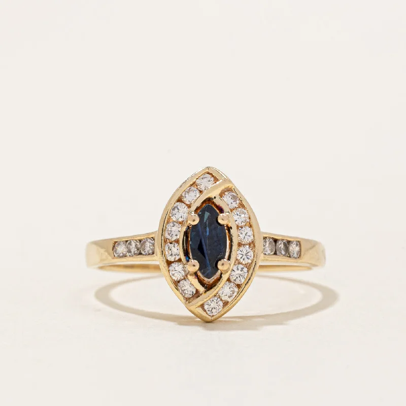 Chic And Stylish Jewelry At Exclusive Prices Sapphire & Diamond Cocktail Ring | 0.25ct, 0.33ctw | SZ 8.75 |