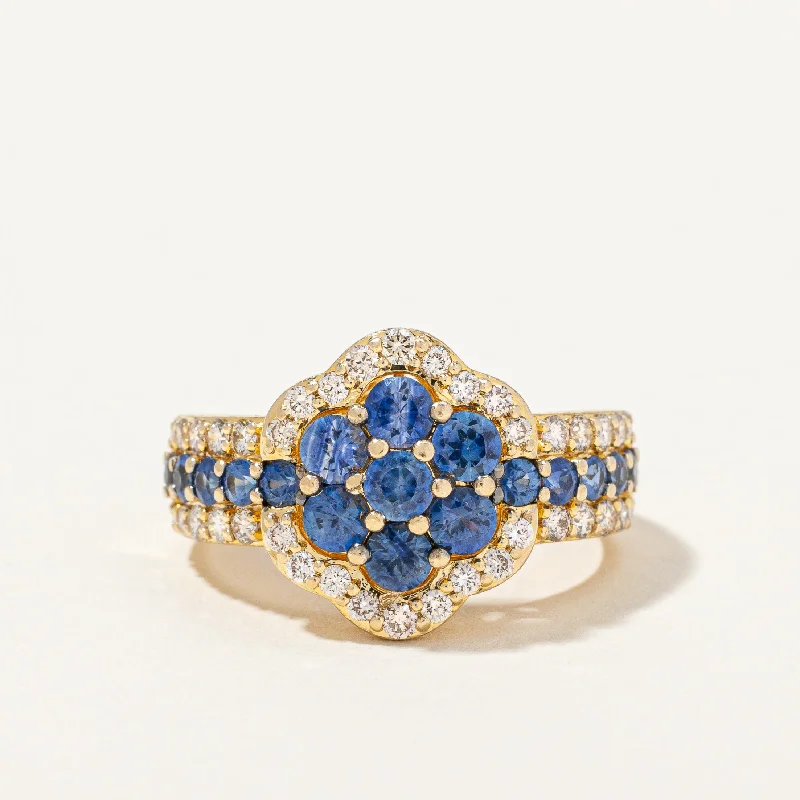 Sapphire & Diamond Cocktail Ring | 1.20ctw, 0.60ctw | SZ 7 |