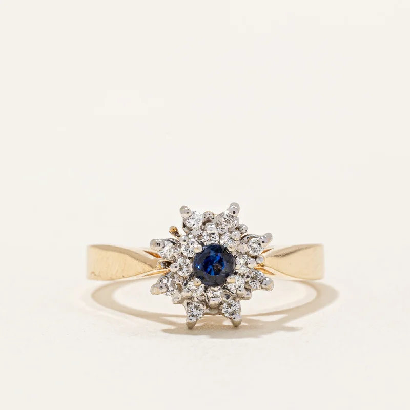 Grab Exquisite Jewelry At The Lowest Prices Sapphire & Diamond Halo Ring | 0.19ct, 0.12ctw | SZ 6.25 |