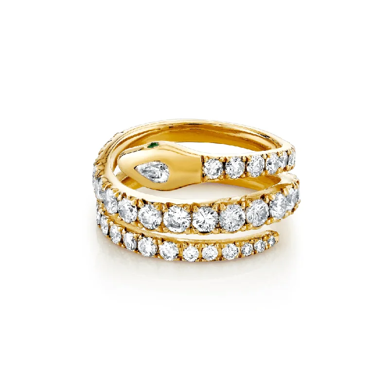 Trending Jewelry Styles Now At Limited-Time Discounts Triple Coil Diamond Kundalini Ring