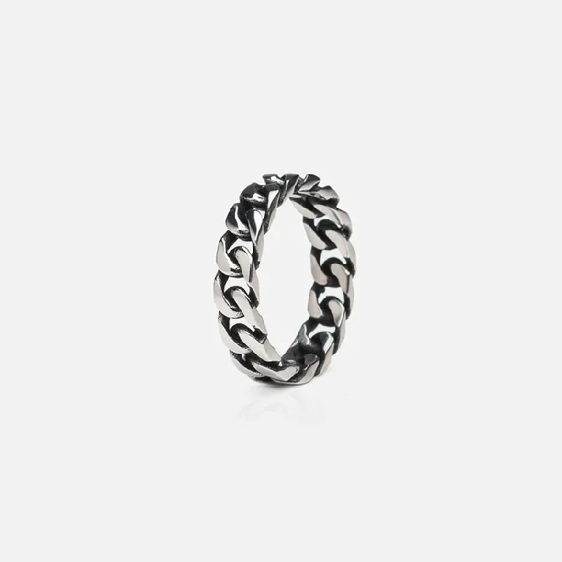 Fashion-Forward Jewelry At Incredible Prices Cuban Link ring - White Gold