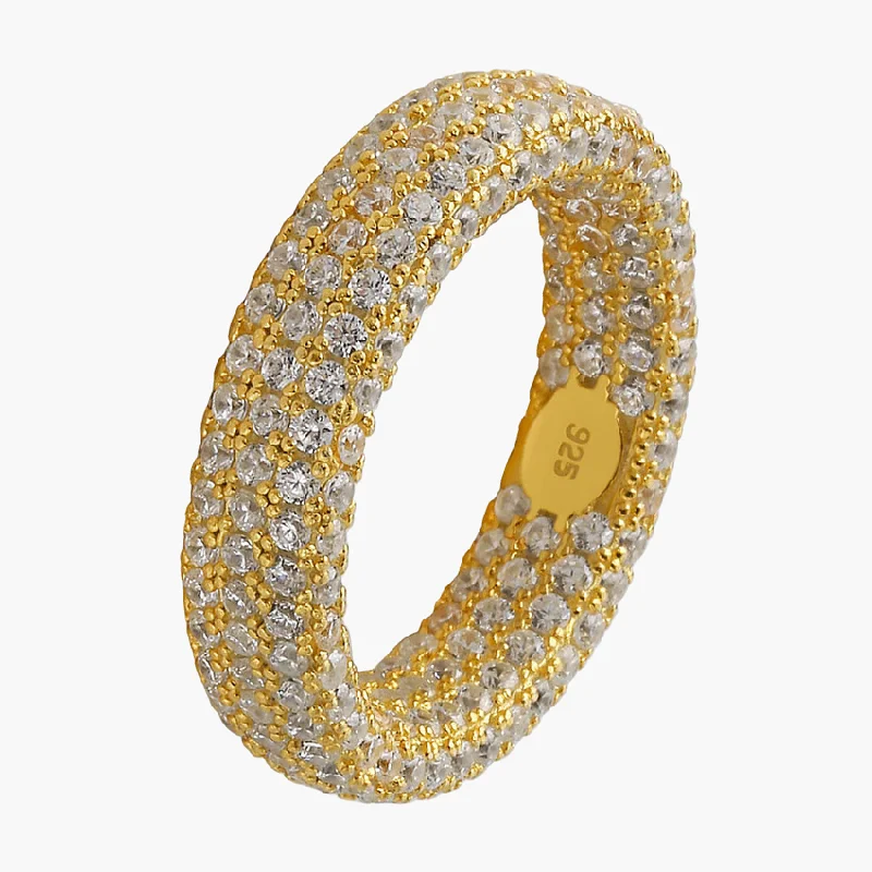 Limited-Stock Jewelry Sale – Once It's Gone, It's Gone Iced out VVS Ring - Gold