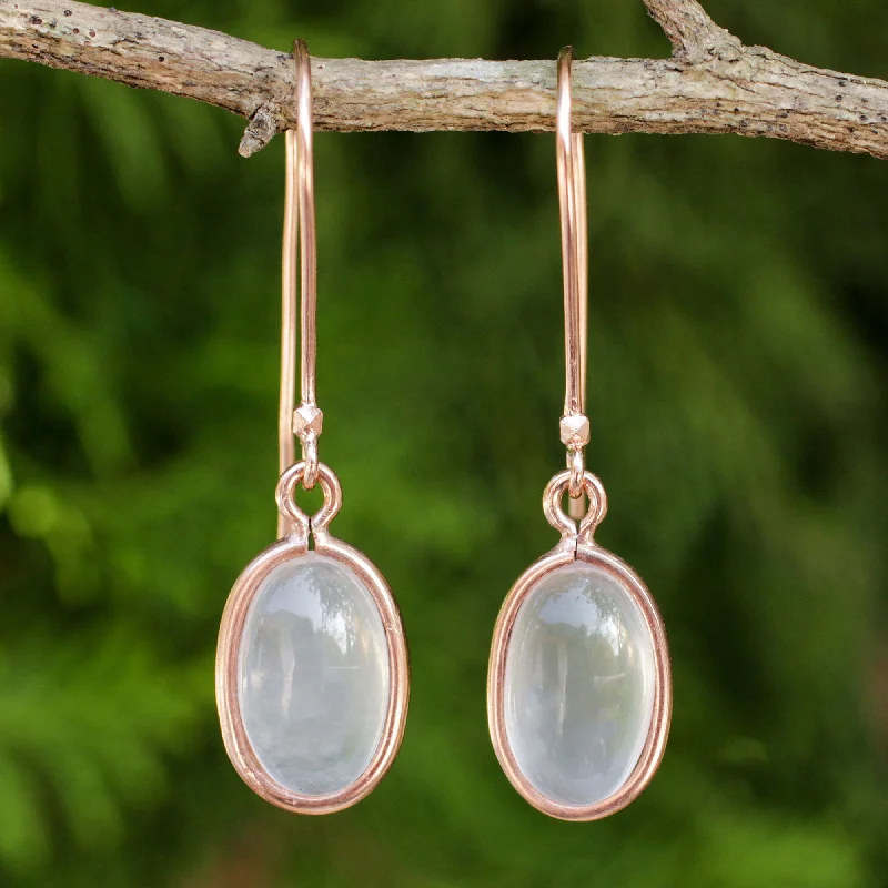 Limited-Stock Jewelry Sale – Shop Before It's Gone Autumn Rose Rose Quartz Dangle Earrings with 18k Rose Gold Plate