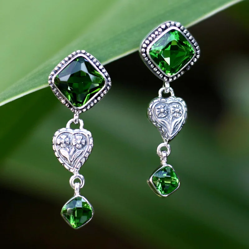 Your Perfect Accessory Now At The Best Price Beautiful Heart Sterling silver drop earrings