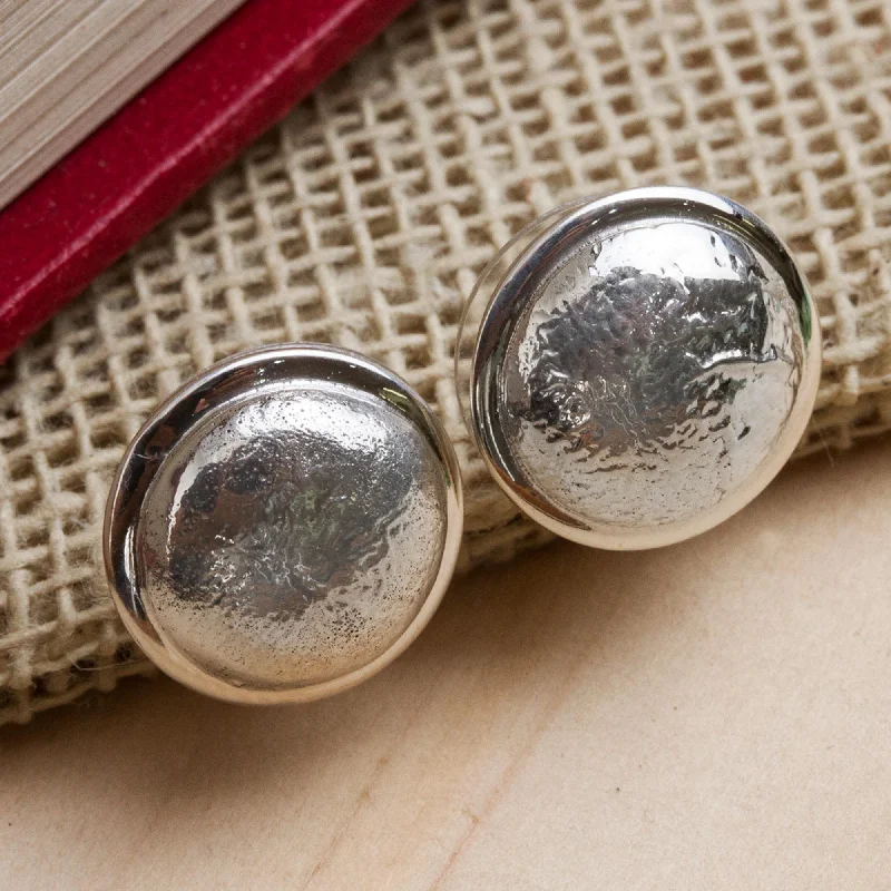 Discounted Jewelry For A Glamorous Look Crumpled Spheres Taxco Jewelry Artisan Crafted Sterling Silver Earrings