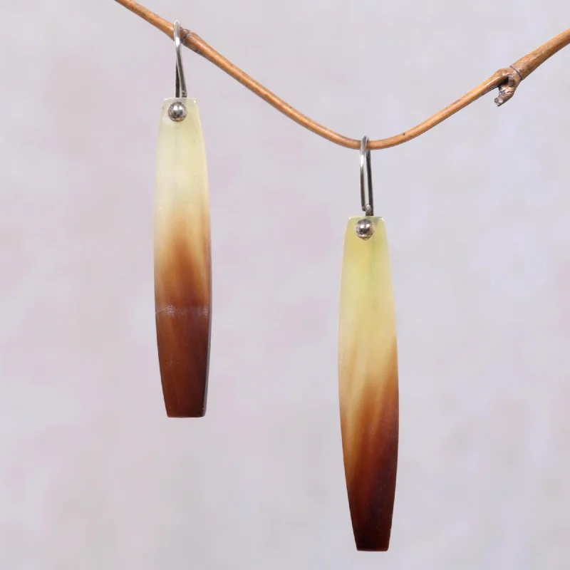 Dainty And Elegant Jewelry Now At Reduced Prices Dawn to Dusk Handcrafted Horn Dangle Earrings