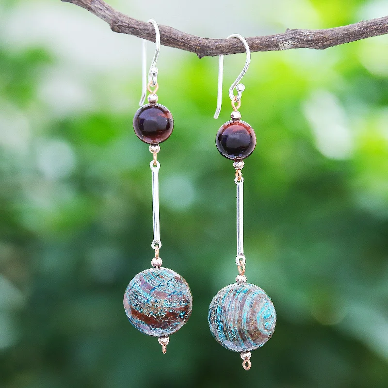 Best-Selling Jewelry Now Available At Special Deals Earthly Love Jasper and Tiger's Eye Dangle Earrings