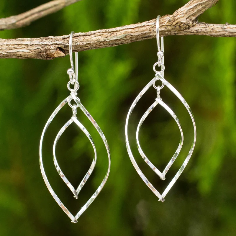 Exclusive Jewelry Sale – Sparkle For Less Eyes on You Modern Sterling Silver Dangle Earrings with Polished Finish