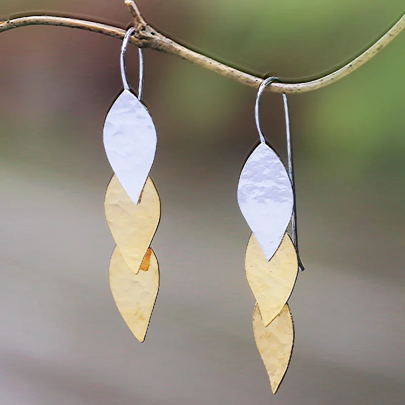 Shine In Style – Shop Jewelry Discounts Today Fall Gold Modern Gold Accent Sterling Silver Dangle Earrings from Bali