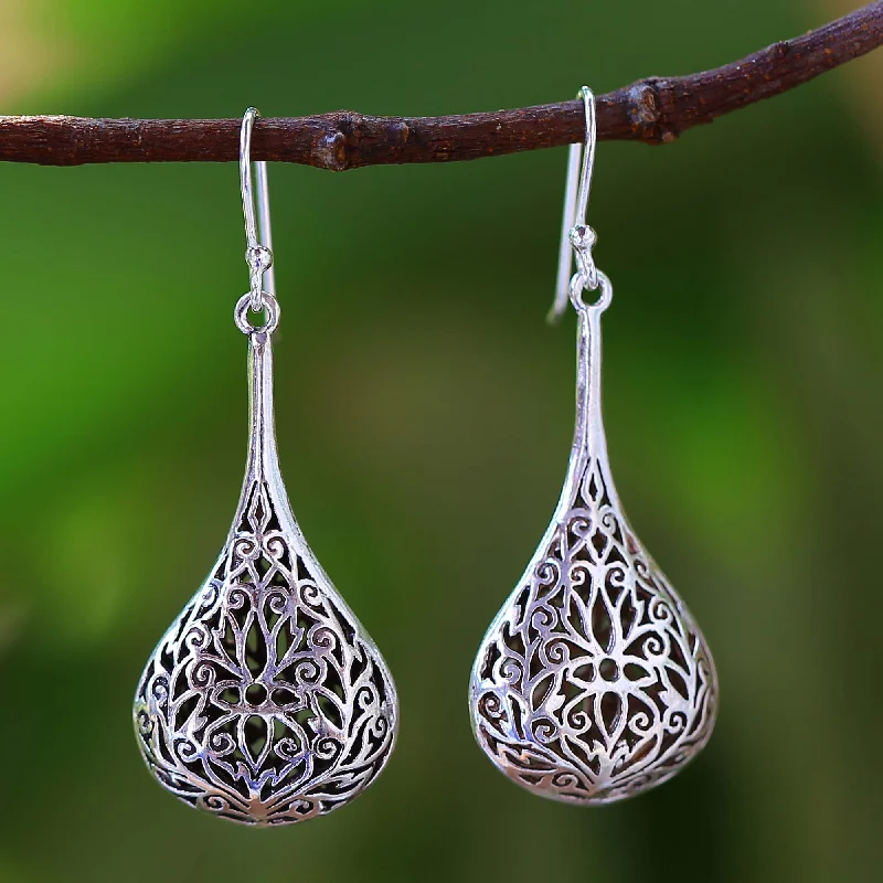 Grab Stylish Jewelry Before The Sale Ends Filigree Teardrop Sterling Silver Earrings