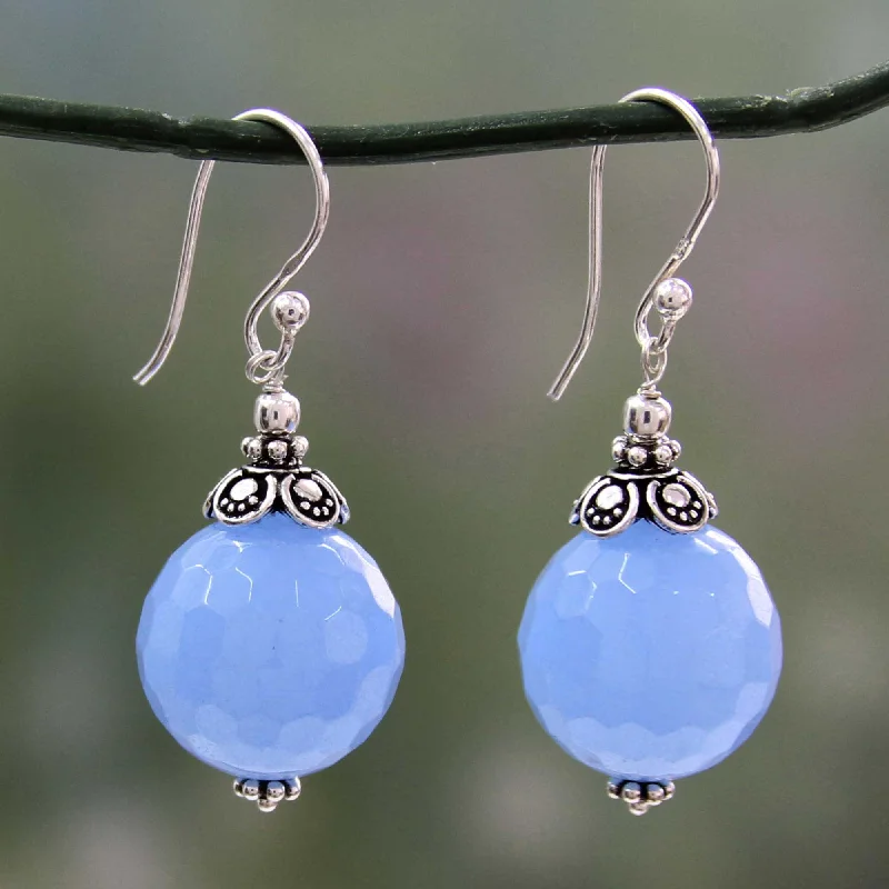 Shop Signature Jewelry Styles At Exclusive Prices Glorious Blue Artisan Crafted Blue Chalcedony and Sterling Silver Earrings