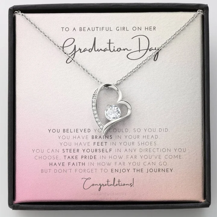 Accessorize For Less – Luxury Jewelry At Affordable Prices Graduation Necklace Gift - College High School Senior Master MBA PHD Graduation Gift - Class of 2022 Forever Love