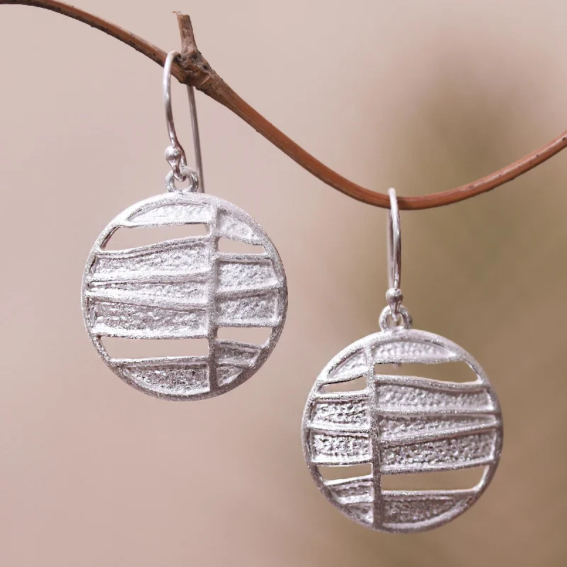 Limited-Time Jewelry Discounts – Shine Without The Splurge Intriguing Circles Modern Circular Sterling Silver Dangle Earrings from Bali