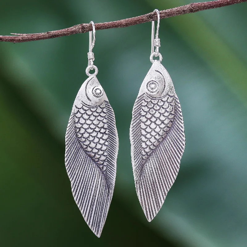 Huge Savings On Premium Jewelry Styles Karen Fish Thai Karen Hill Tribe Silver Fish Earrings