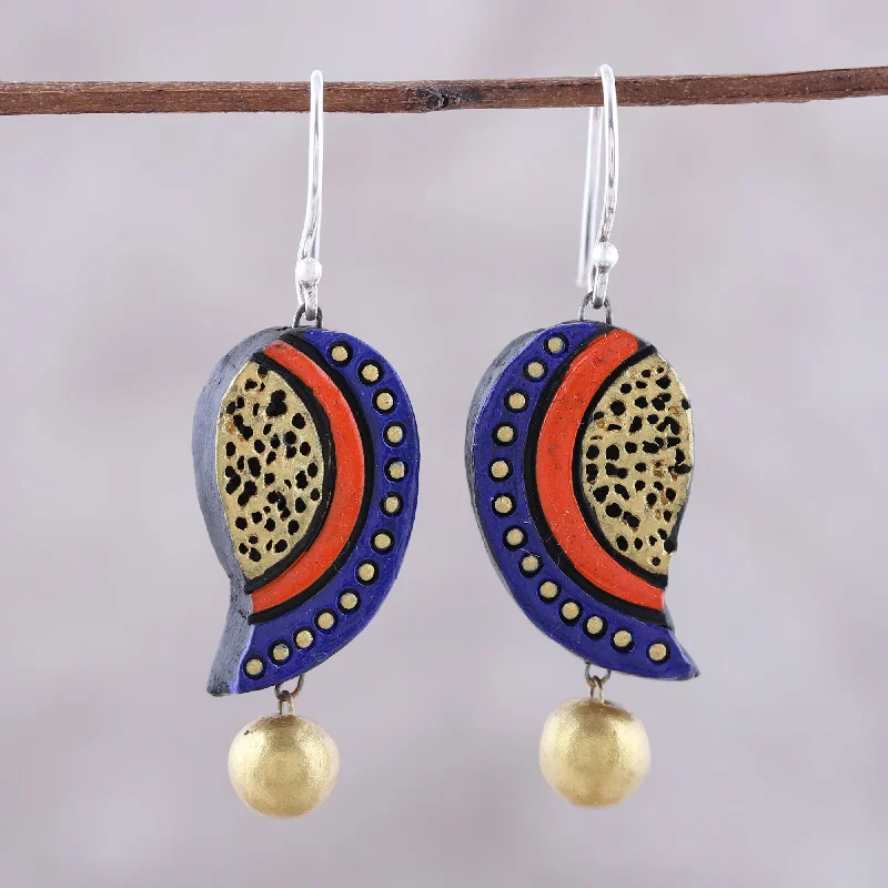 Unmissable Discounts On Timeless Jewelry Pieces Mango Bliss Hand-Painted Ceramic Dangle Earrings Crafted in India