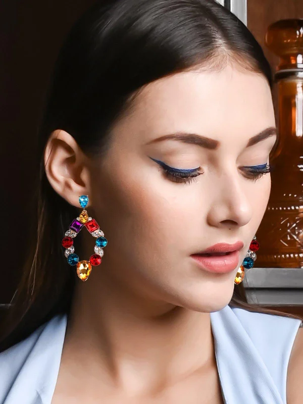 Jewelry Sale Bonanza – Grab Your Sparkle Now Odette Women Multicolour Metal Earrings