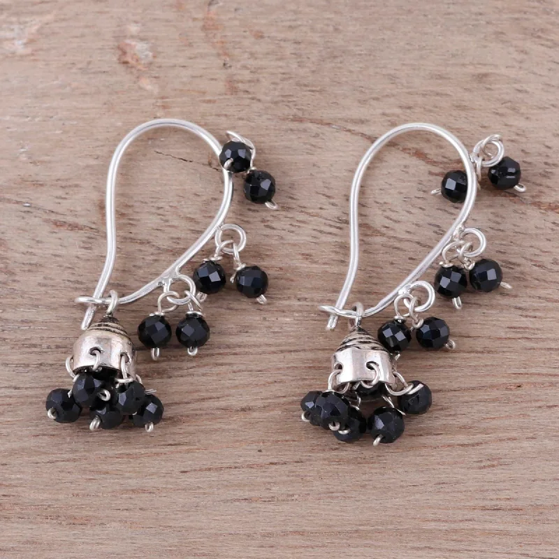 Get The Sparkle You Love At Prices You Adore Music Faceted Onyx Chandelier Earrings from India