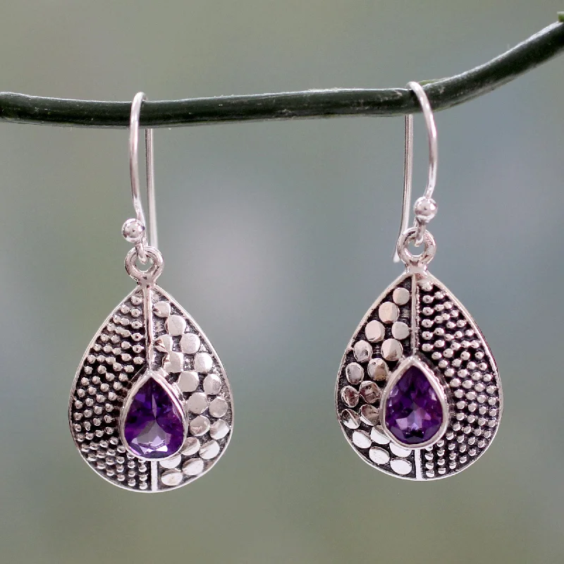 Trending Jewelry Now At Unbeatable Prices Purple Fusion Original Design Amethyst Earrings Set in Sterling Silver