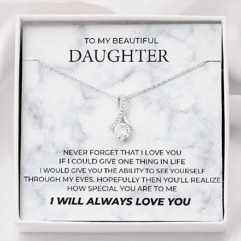 Shop Fine Jewelry With Amazing Deals To My Beautiful Daughter Necklace How Special You Are To Me Alluring Beauty Necklace LX340F