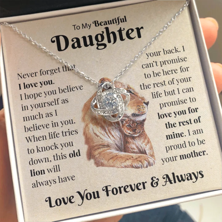 High-Quality Jewelry At A Fraction Of The Cost To My Beautiful Daughter Necklace - I Can Promise To Love You For The Rest Of Mine - Love Knot Necklace