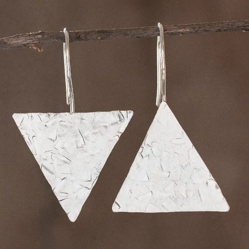 Huge Savings On Premium Jewelry Styles Up and Down Modern Sterling Silver Asymmetric Geometric Earrings