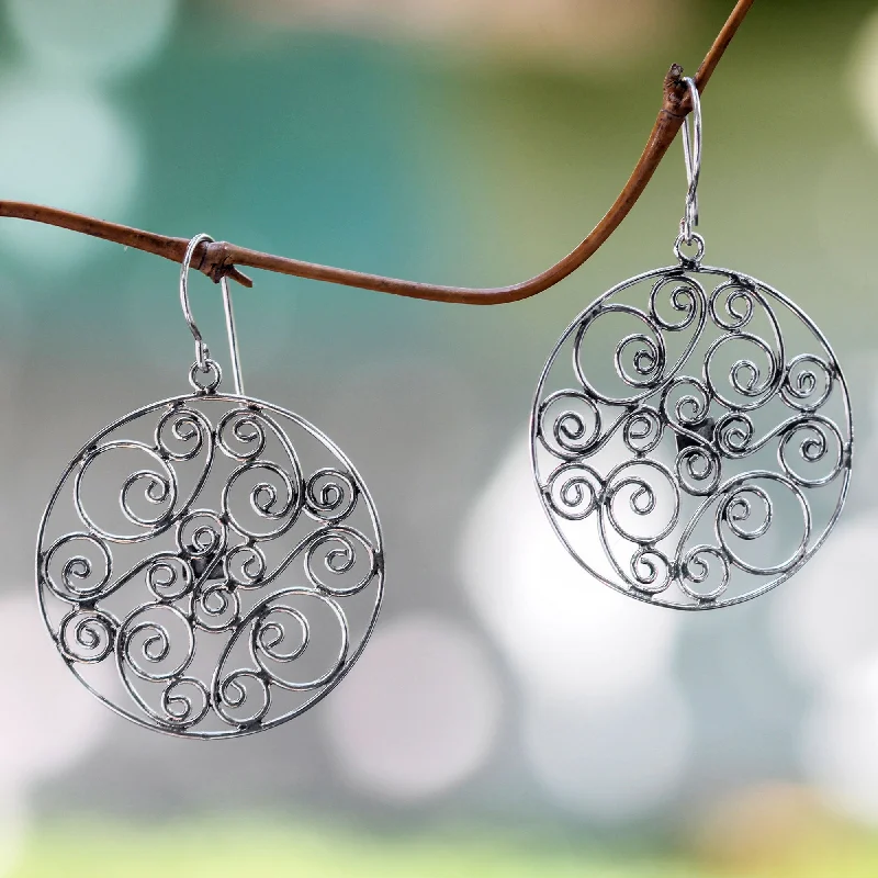 Unmissable Jewelry Clearance – Final Reductions Whispering Tendrils Artisan Crafted Sterling Silver Dangle Earrings