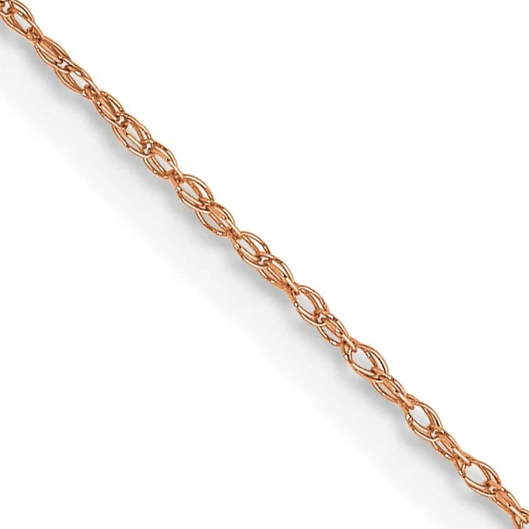 10KT Rose Gold 18-inch 0.5MM Cable Rope Pendant Chain