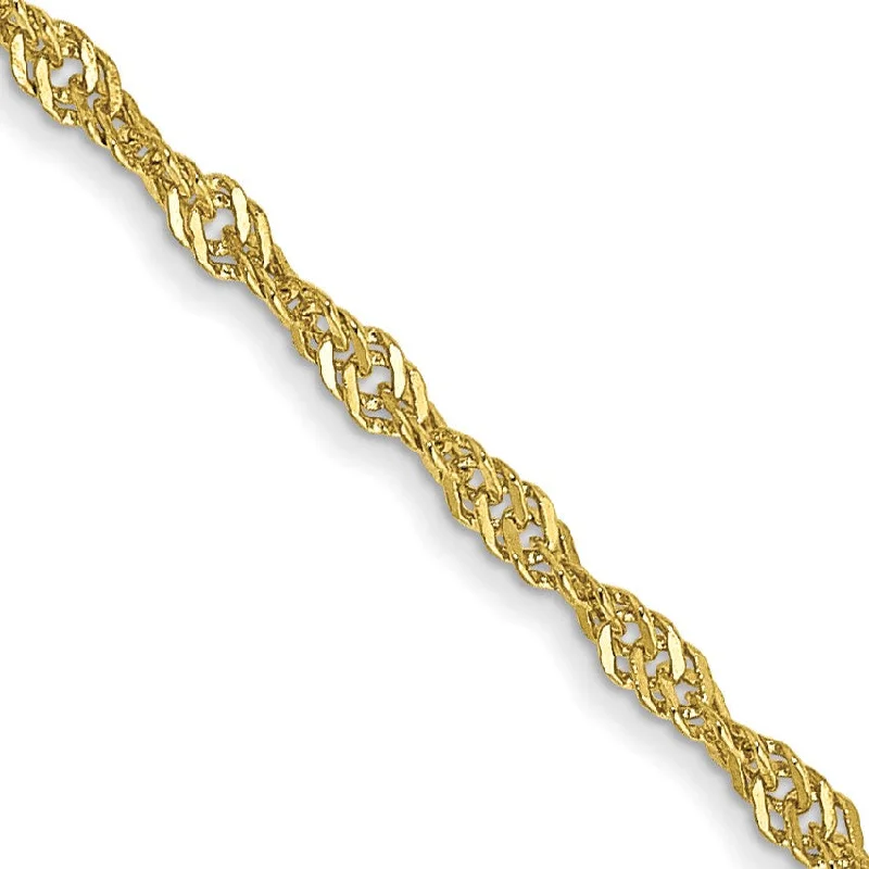 10KT Yellow Gold 18-inch 1.4MM Singapore Pendant Chain