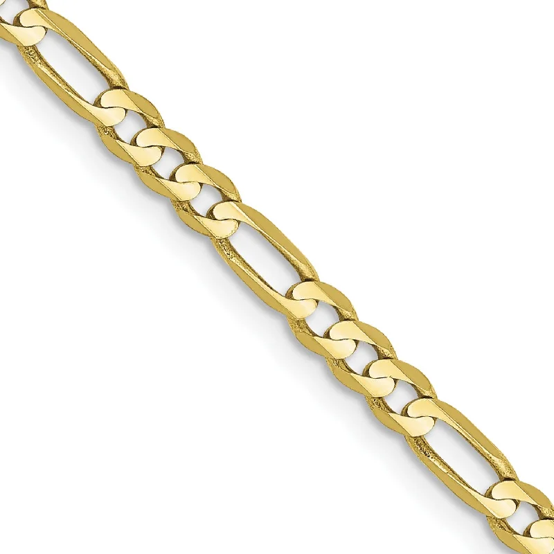 10KT Yellow Gold 18-inch 3MM Lobster Clasp Figaro Chain