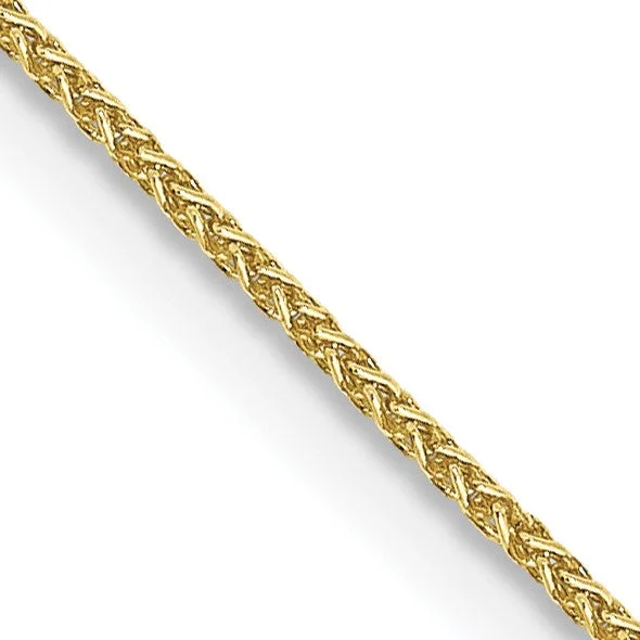 10KT Yellow Gold 20-inch 0.8MM Lobster Clasp Spiga Link Pendant Chain