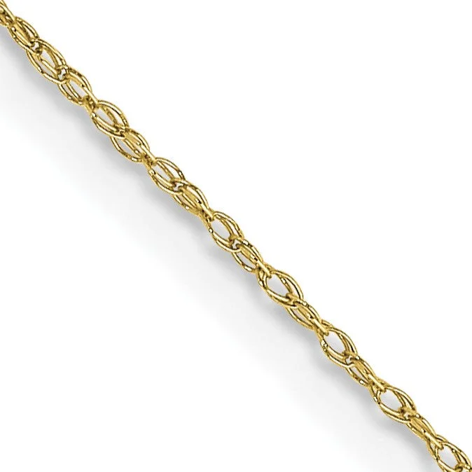 10KT Yellow Gold 24-inch 0.5MM Cable Rope Pendant Chain