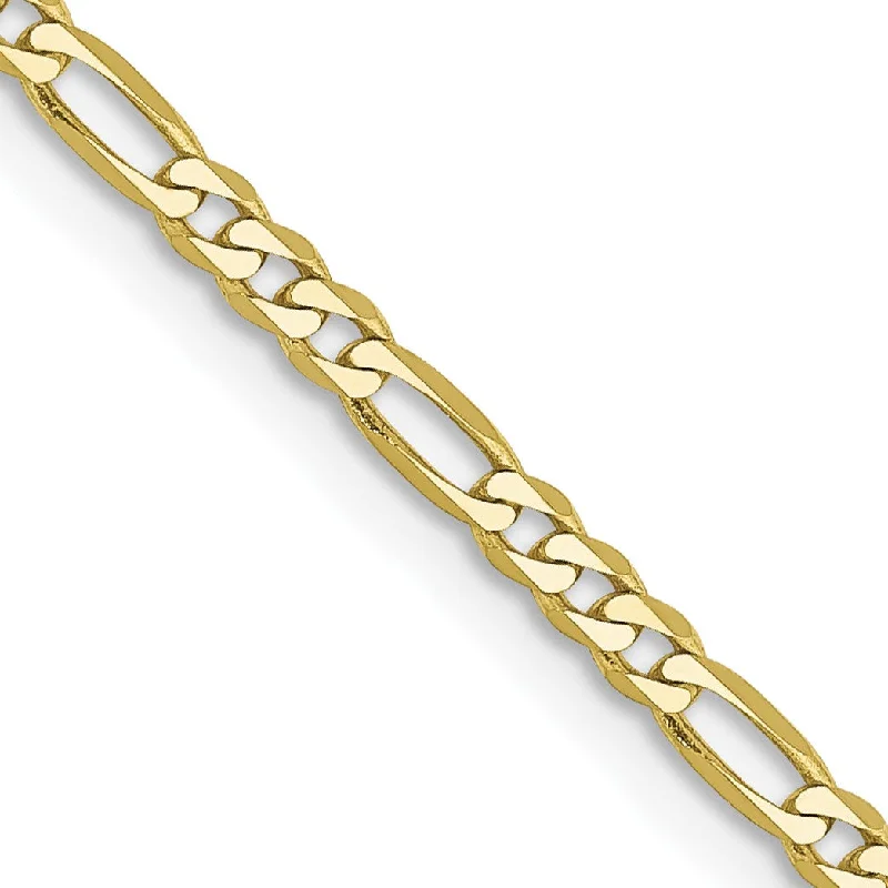 10KT Yellow Gold 24-inch 2.2MM Lobster Clasp Figaro Chain