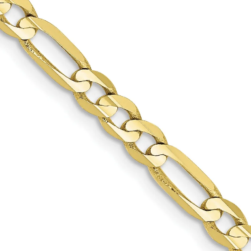 10KT Yellow Gold 24-inch 4MM Lobster Clasp Figaro Chain